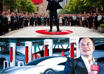 Elon Musk unveils Tesla’s futuristic hoverboard, a flying machine straight out of science fiction.