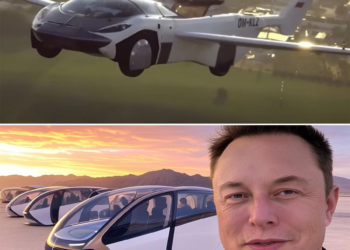Elon Musk unveils the flying Tesla car prototype, a groundbreaking leap that could redefine the future of travel