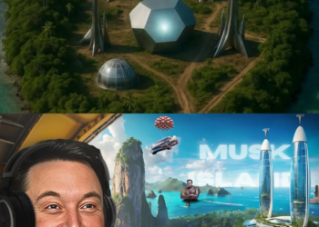 SECRET REVEALED: Elon Musk secretly bought a private island as a hideout for his “alien family” – satellite images reveal strange structures that sprung up overnight, but one shape on the island has the whole world in panic…