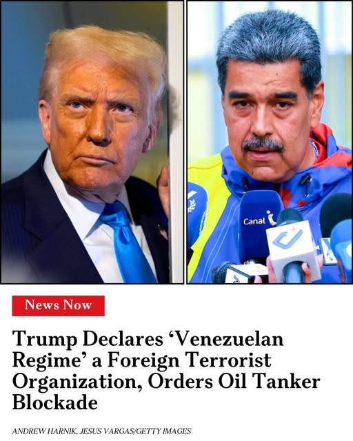 Trump Orders Blockade off Venezuela Coast to Stop Sanctioned Oil Tankers