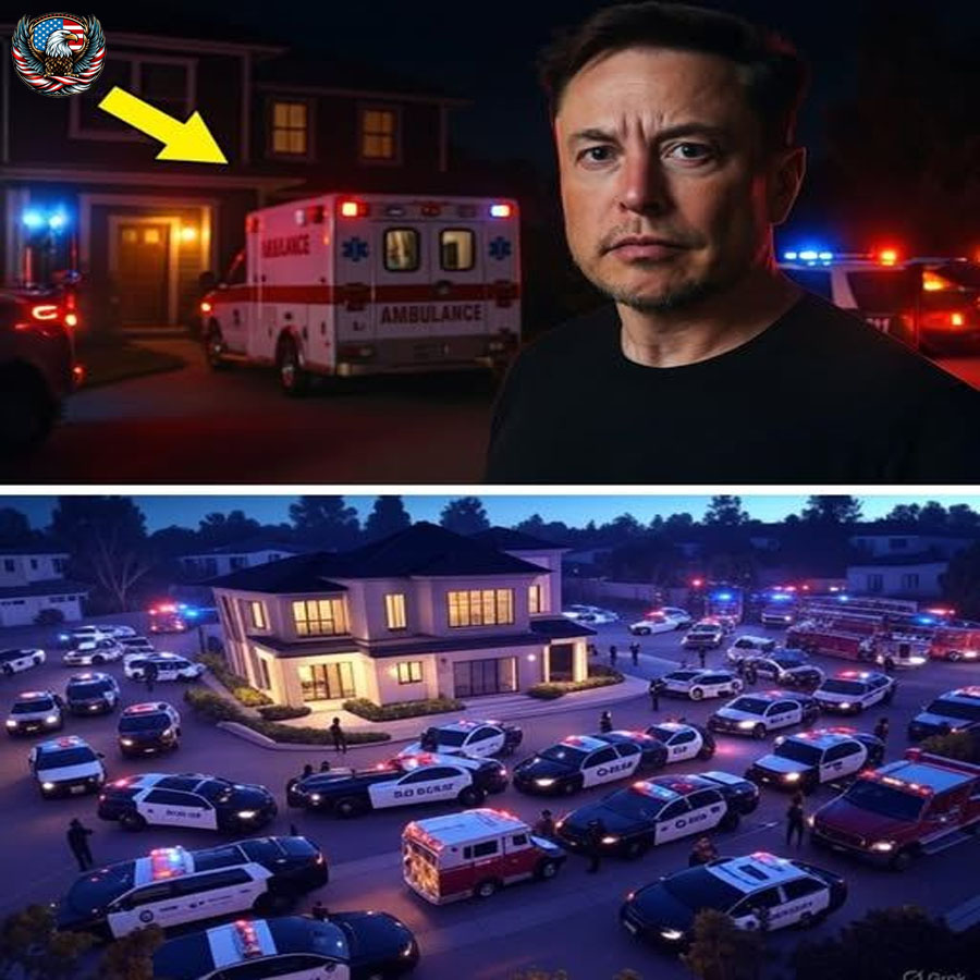 Elon Musk’s Home Surrounded: Police Cars, Fire Trucks, and Ambulances Converge in Mystery Incident